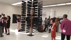 Visitors at the exhibition opening