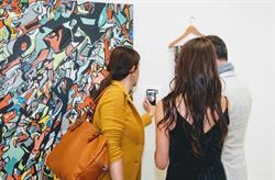 Visitors at the exhibition